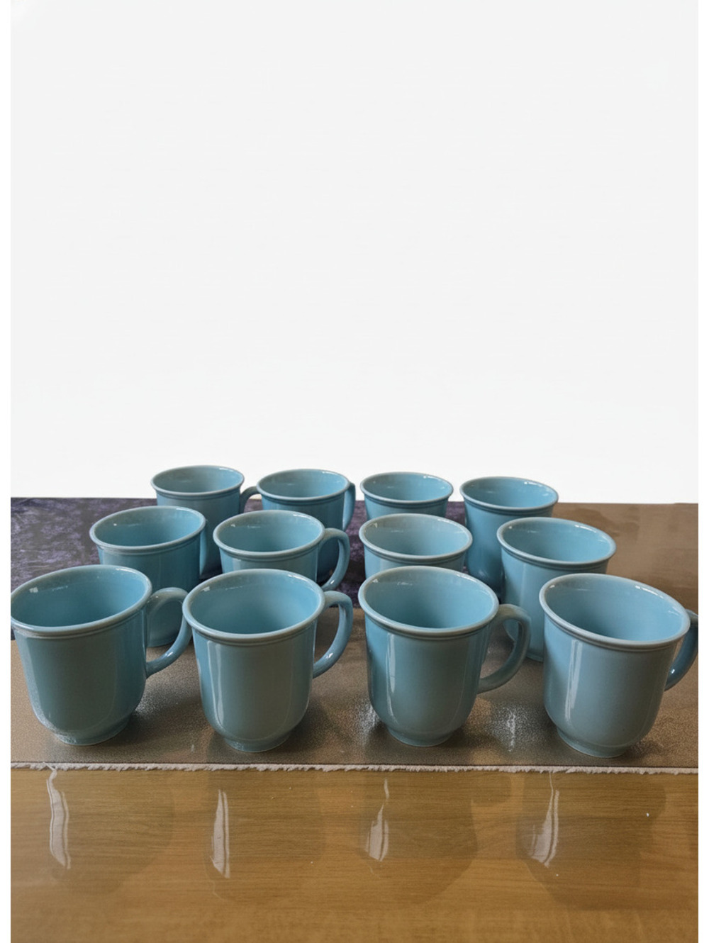 Set of 12 Light Blue Coffee Mugs by Threshold
